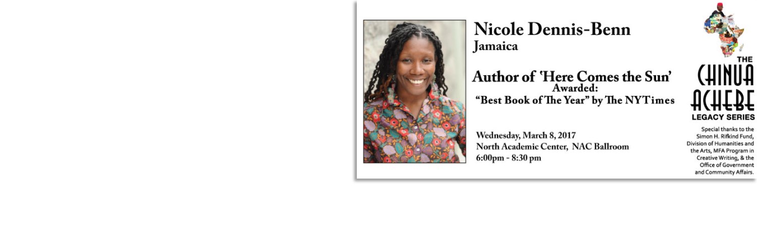 Meet the Author: Nicole Dennis-Benn Author of "Here Comes the Sun" awarded the best book of the year award by the NY times