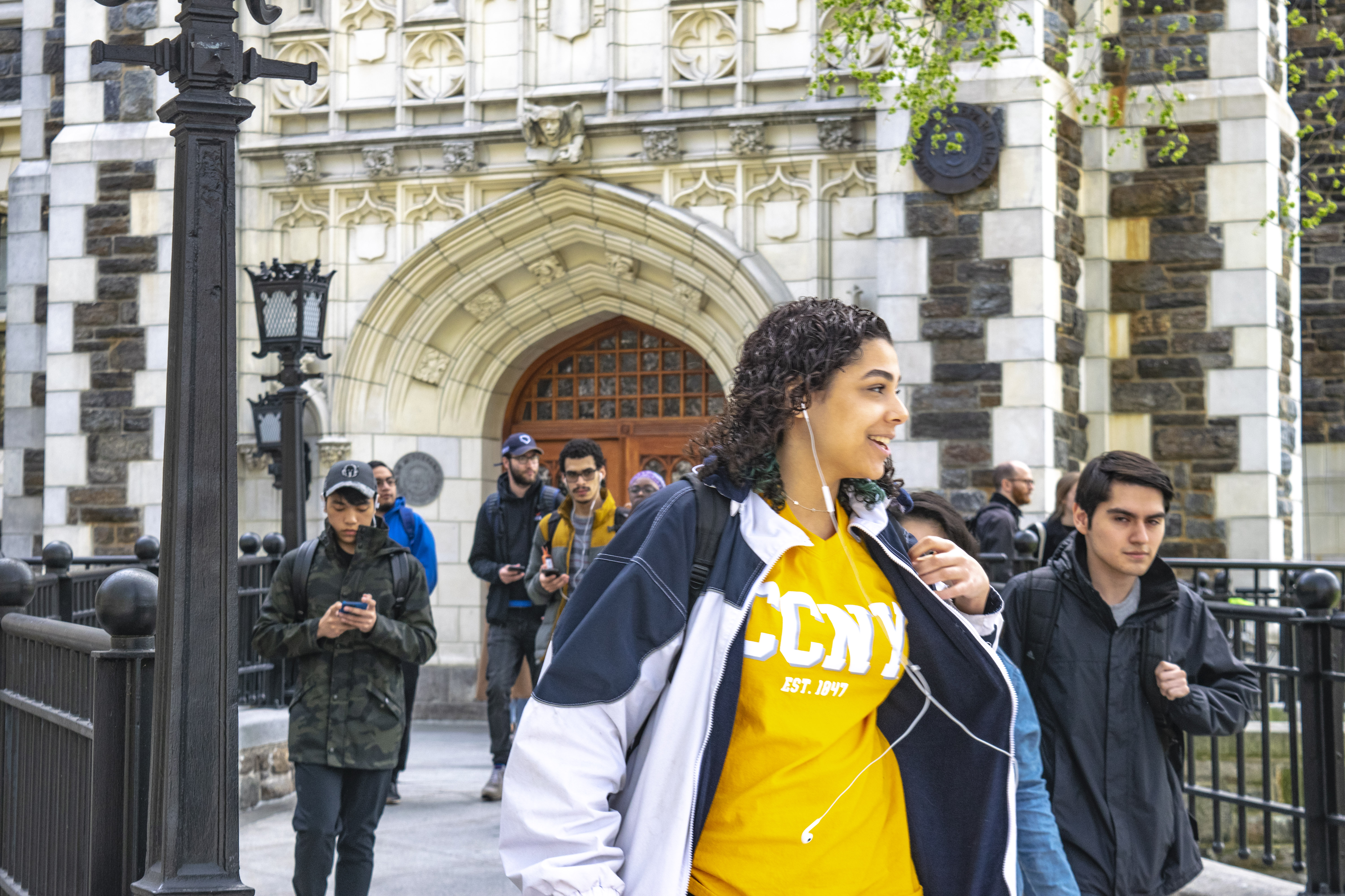 Students Walking on the CCNY Campus