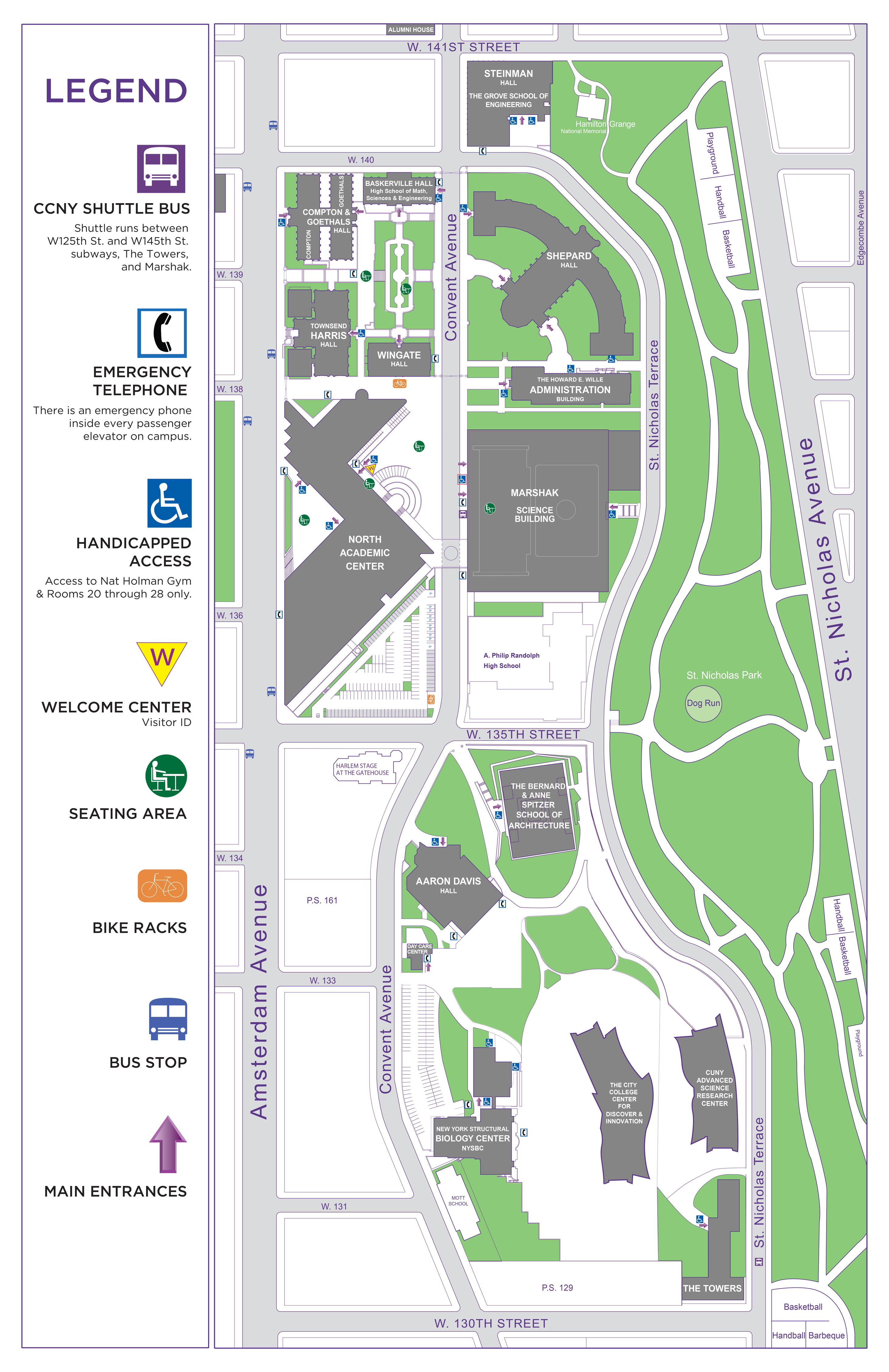 City College Of New York Map CCNY Campus Map | The City College of New York