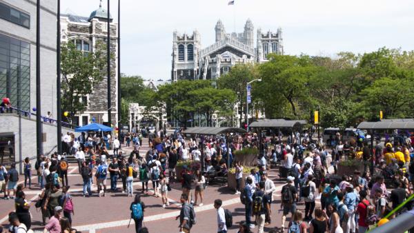 CCNY Campus with students 