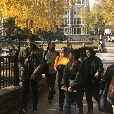 CCNY students walking to class 