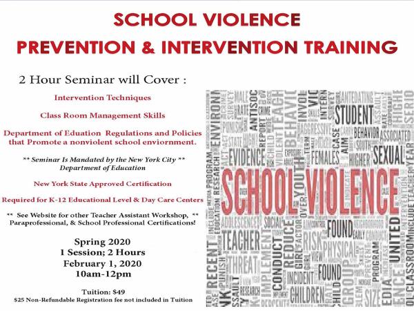 School Violence Prevention Certification