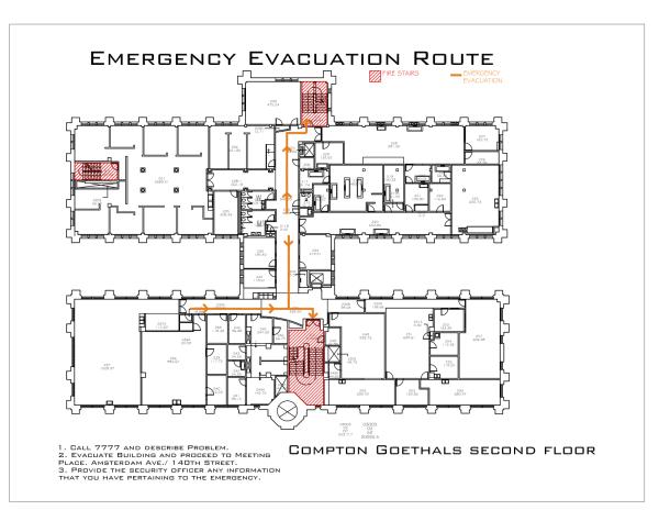 Compton Goethals Hall - Evacuation Routes 5