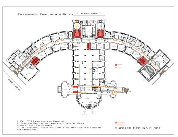 Shepard Hall - Evacuation Route 2