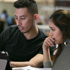 CCNY Students in library 