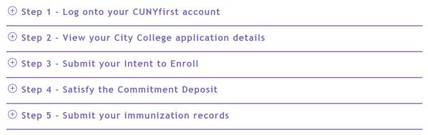 Admitted Student Guide Screen Shot