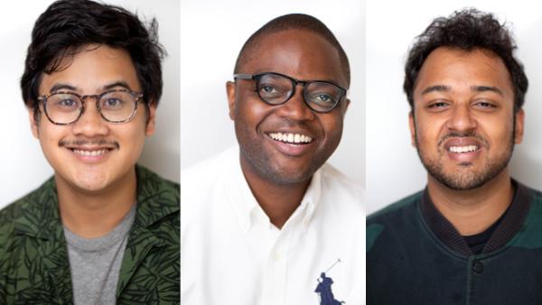 Paul Bernabe, Dimandja Utshudi and Ayush Kumar, from CCNY's BIC program, are winners of The LAGRANT Foundation scholarship.