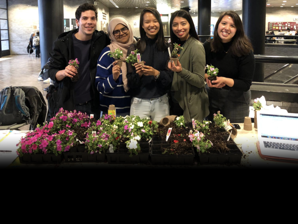 CCNY Biology Club giving our plants in honor of Earth Day