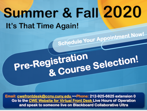 Registration Summer and Fall 2020