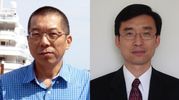 Computer science faculty Jie Wei (left) and Zhigang Zhu