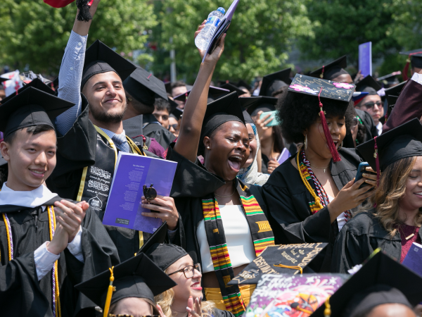 Students at Commencement 