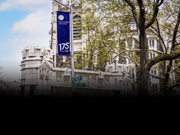 CCNY Campus With Banner