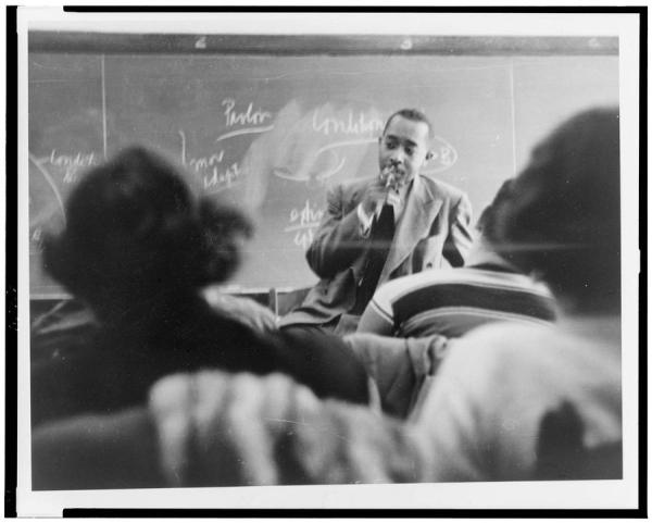 Late Professor Kenneth B Clark teaching in class