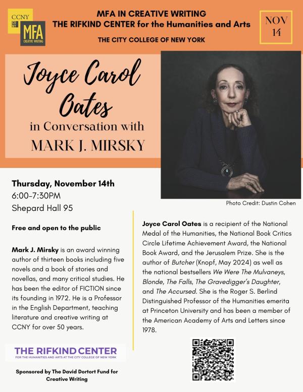 Joyce Carol Oates in Conversation with Mark J. Mirsky