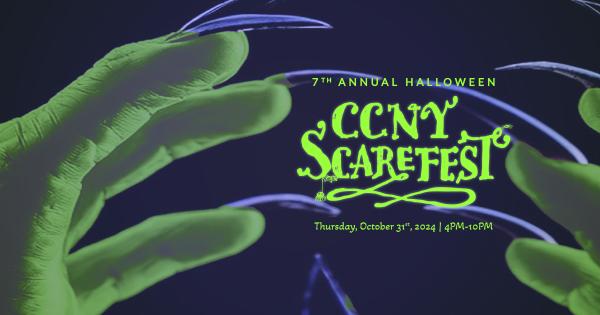 CCNY's Scarefest takes place on Thursday, Oct 31, 2024 from 4-10 p.m.