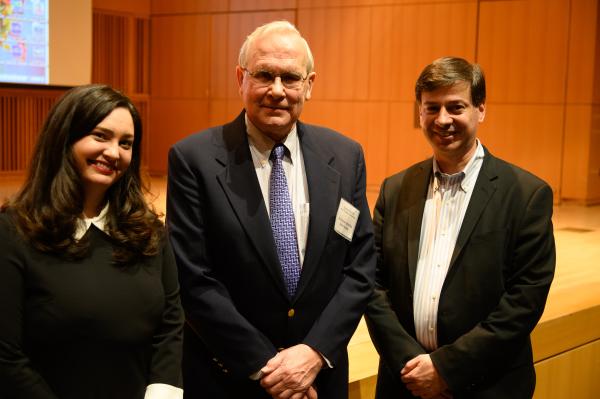 Left to right: City College doctoral candidate Jillian Chase, GC/CUNY PhD in biochemistry Professor Emeritus Horst Schultz and CCNY chemistry and biochemistry professor David Jeruzalmi