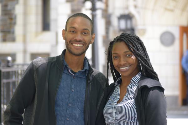 Gilman scholars Rafael Arias and Jasmine Jones