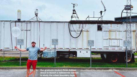 Omar launching a radiosonde in Houston, TX.