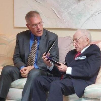 Benjamin Ferencz and Pres. Vince Boudreau