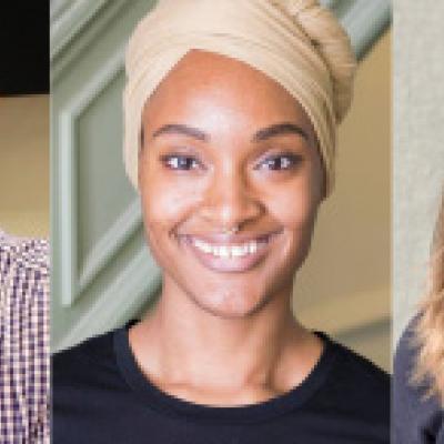 Sean Apparicio, Naajidah Correll and Cassie Nordgren are three of the four recipients of the 2020 Sydney and Helen Jacoff Scholarships.