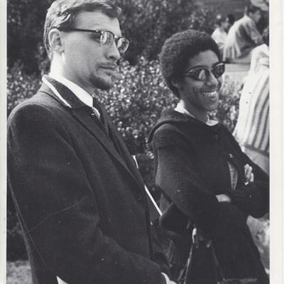 James V. Hatch and Camille Billops on the UCLA campus in 1960.